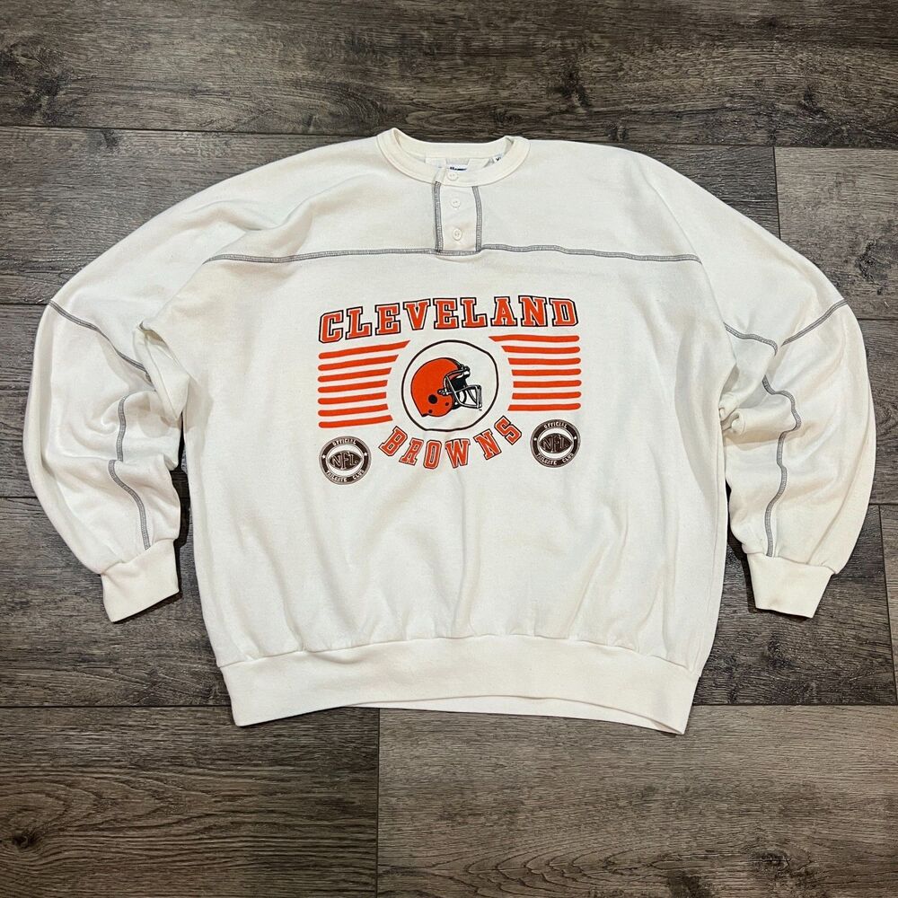 Vintage 90s Chalk Line Cleveland Browns NFL Tailgate Club Sweatshirt Men's XL